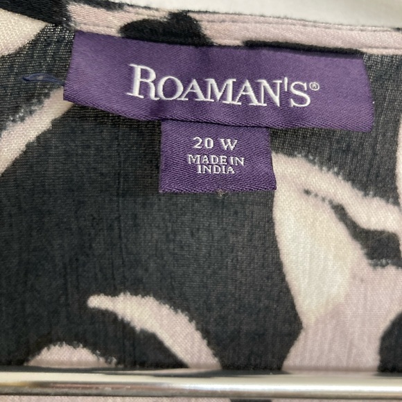 Roaman’s Floral 3/4 Sleeve Ruffled Blouse Size 20W - Picture 3 of 10